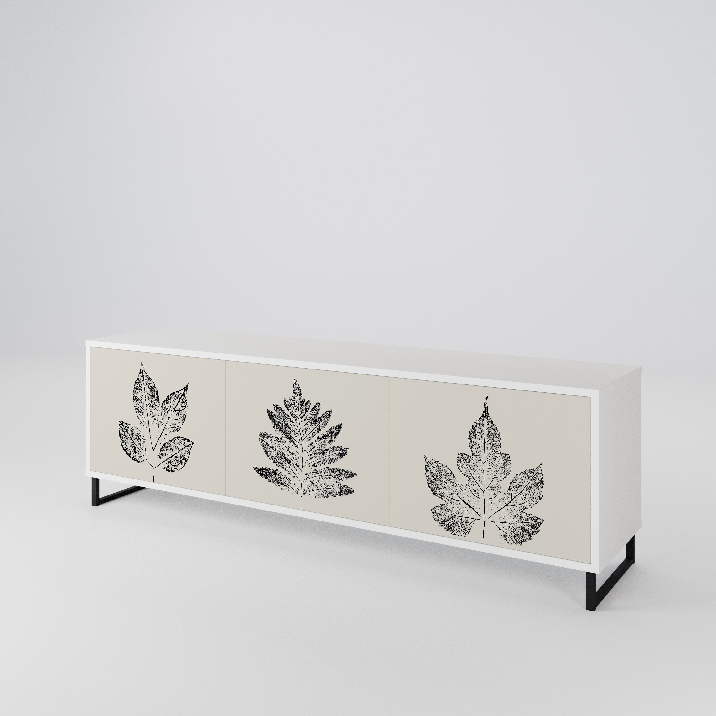 LEAFY STAMPS Třídveřový TV stolek