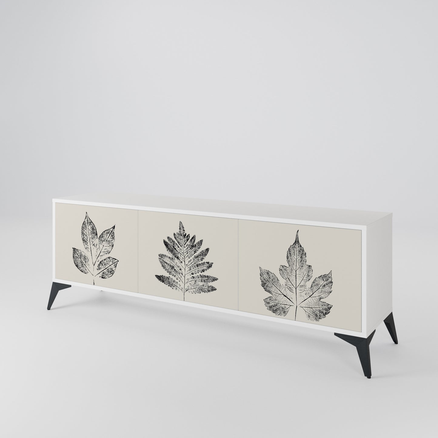 LEAFY STAMPS Třídveřový TV stolek