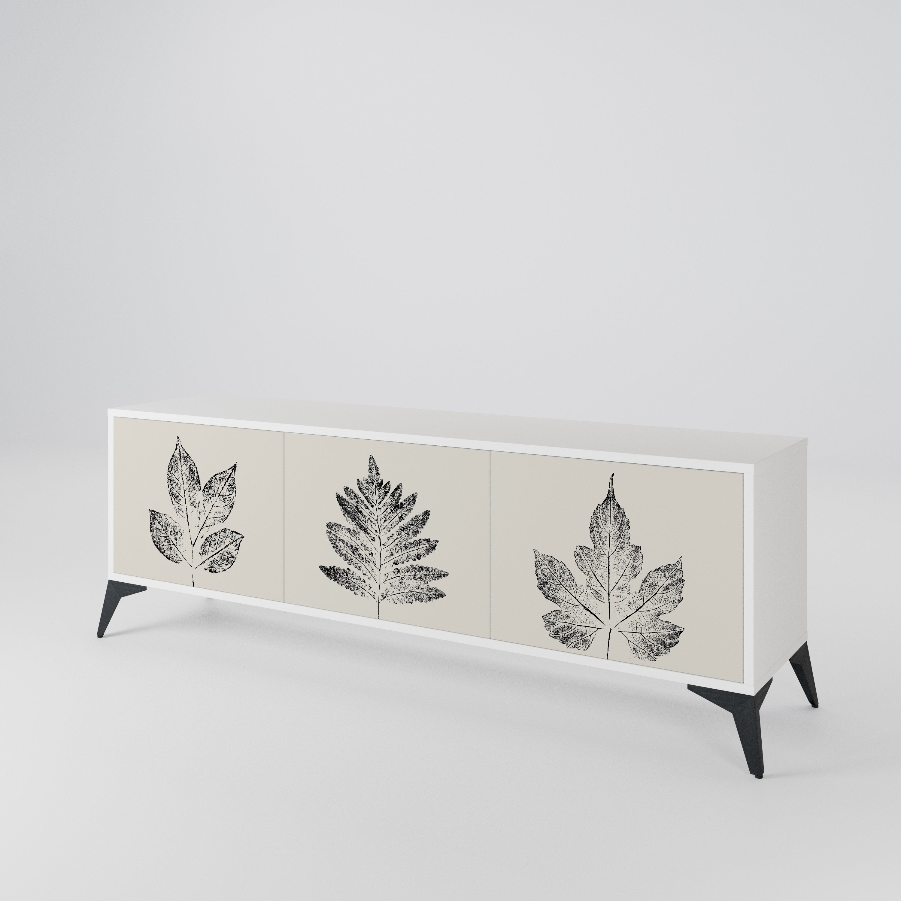 LEAFY STAMPS Třídveřový TV stolek