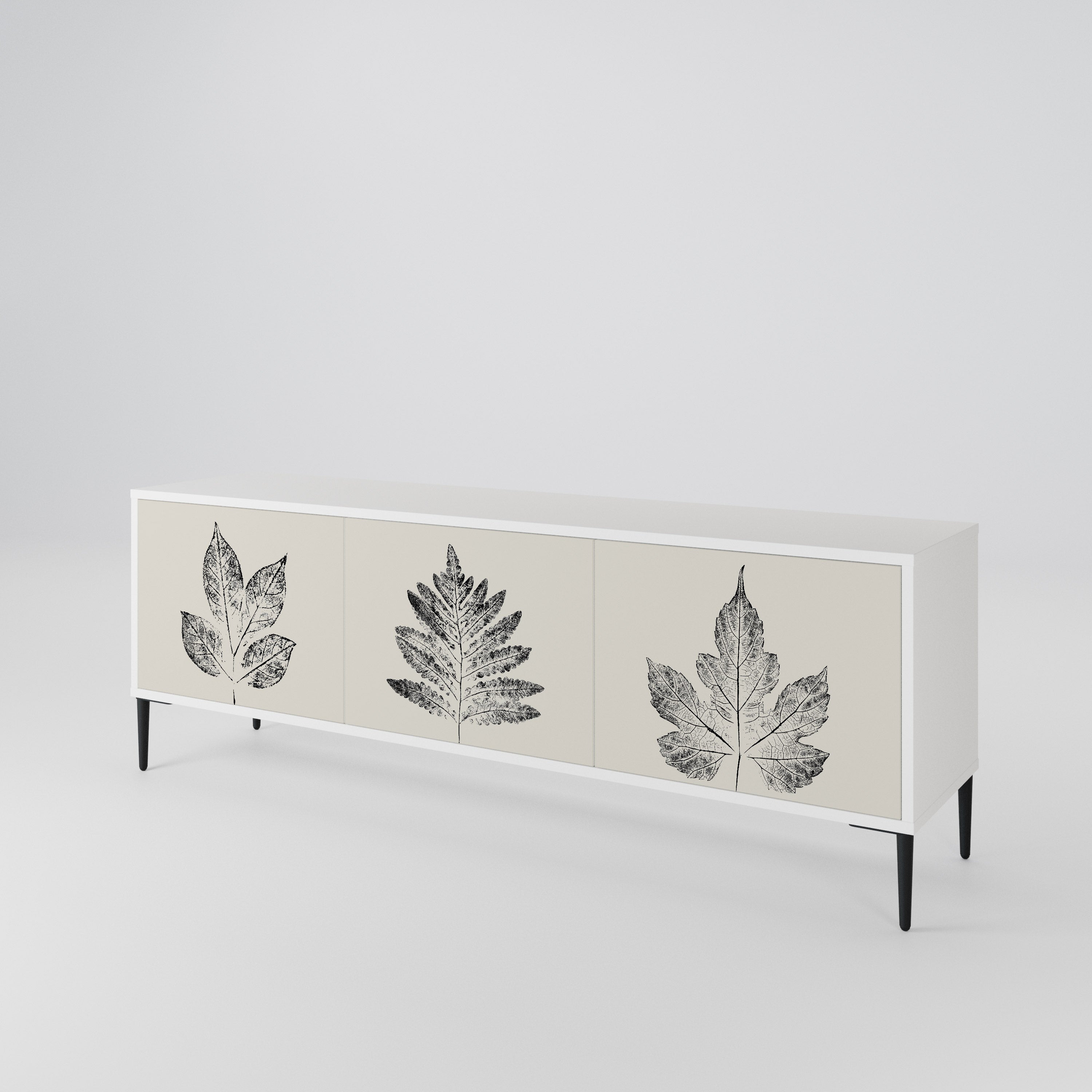 LEAFY STAMPS Třídveřový TV stolek