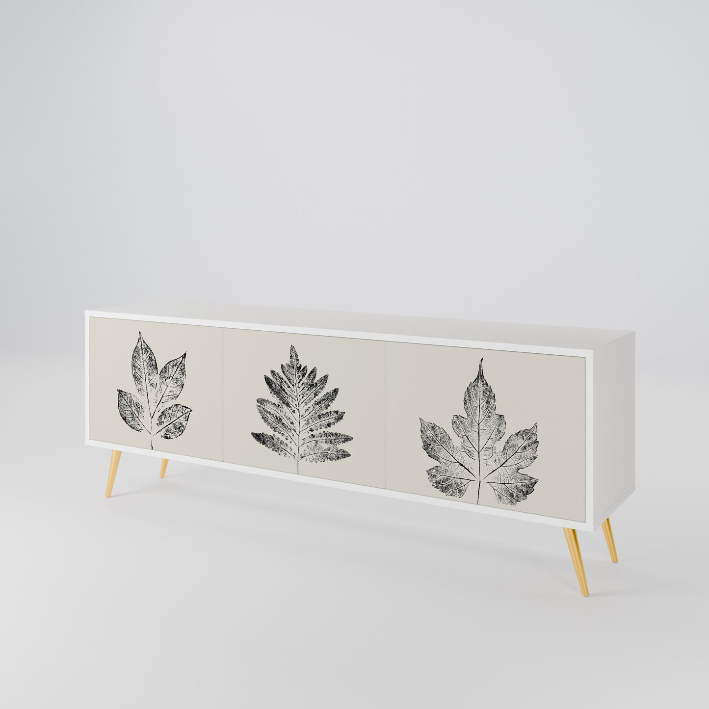 LEAFY STAMPS Třídveřový TV stolek