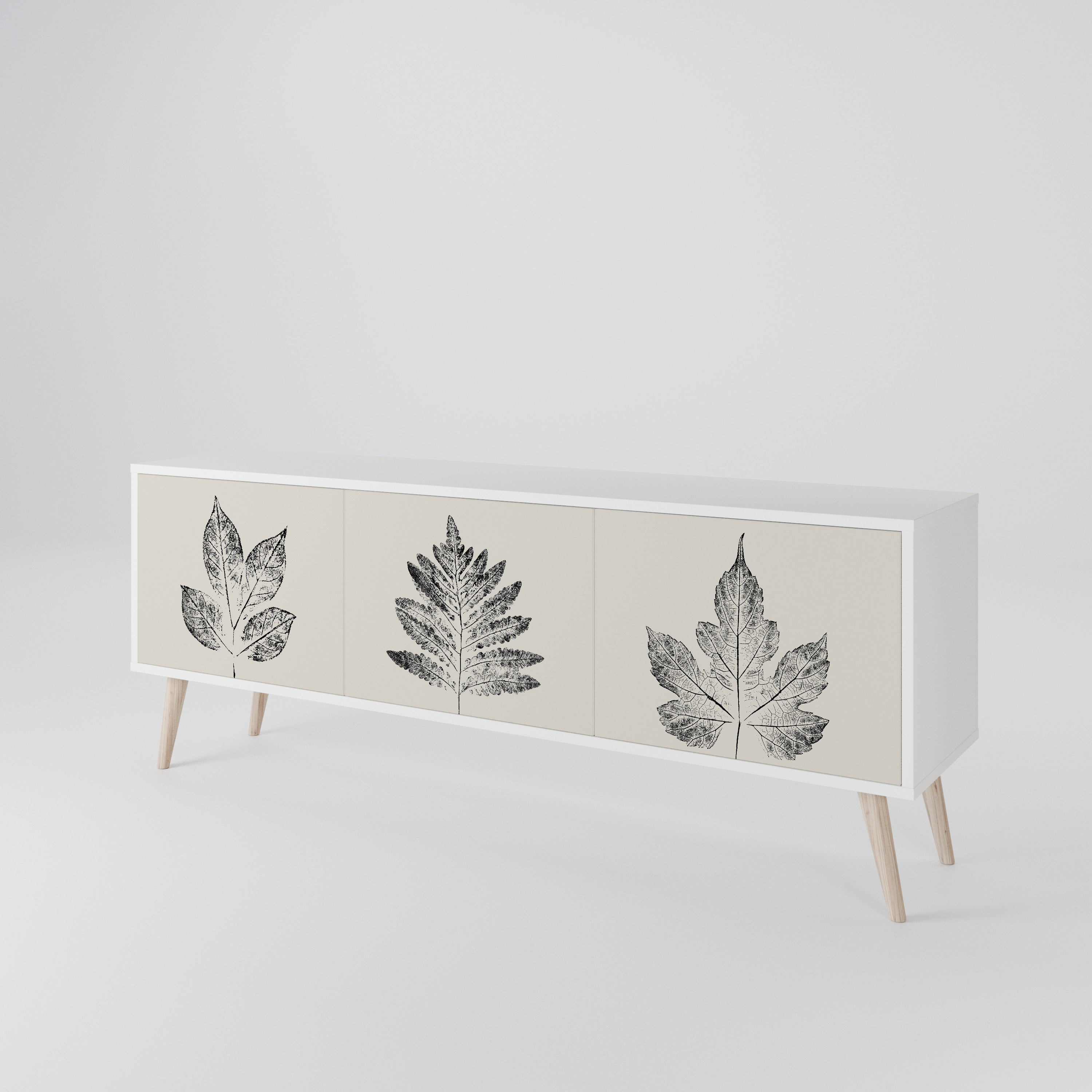 LEAFY STAMPS Třídveřový TV stolek