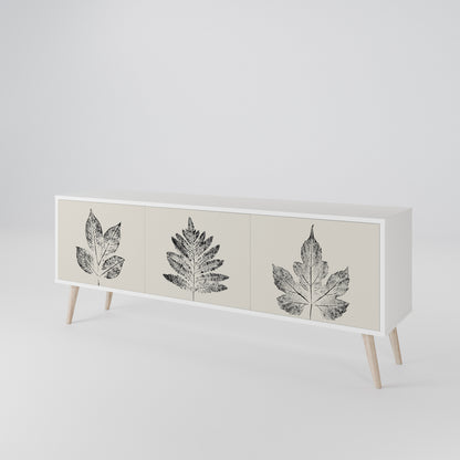 LEAFY STAMPS Třídveřový TV stolek