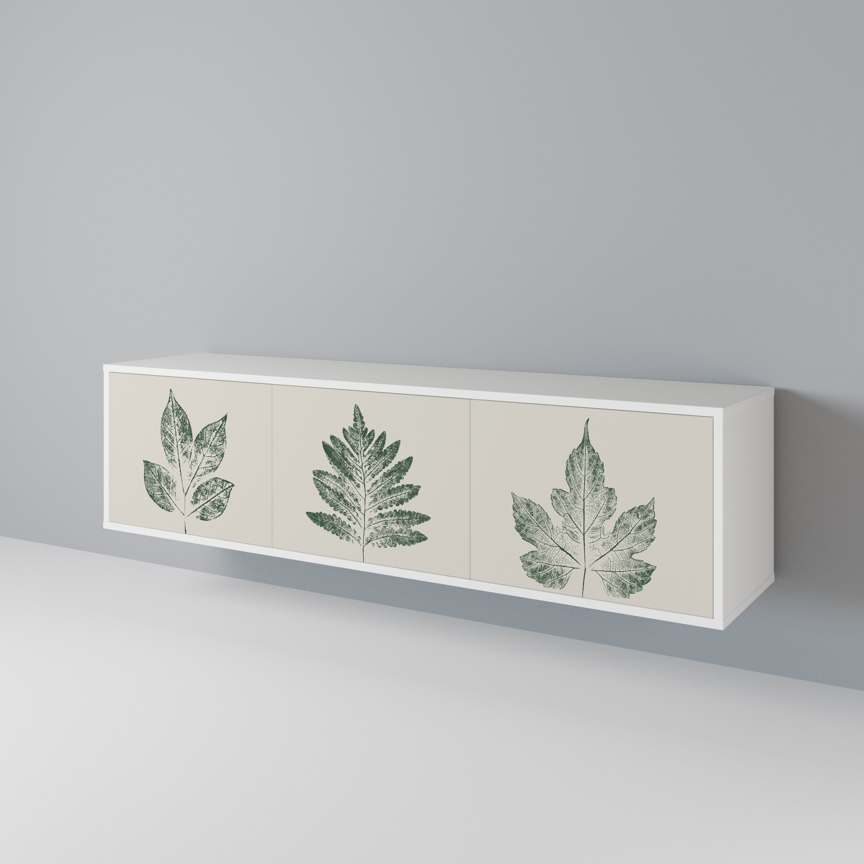 GREEN LEAFY STAMPS Třídveřový TV stolek