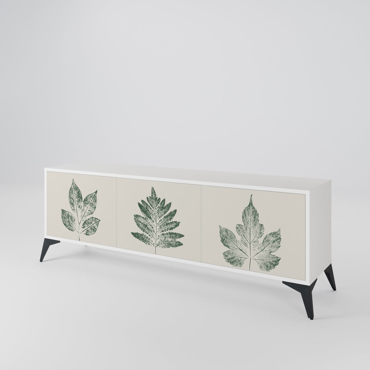 GREEN LEAFY STAMPS Třídveřový TV stolek