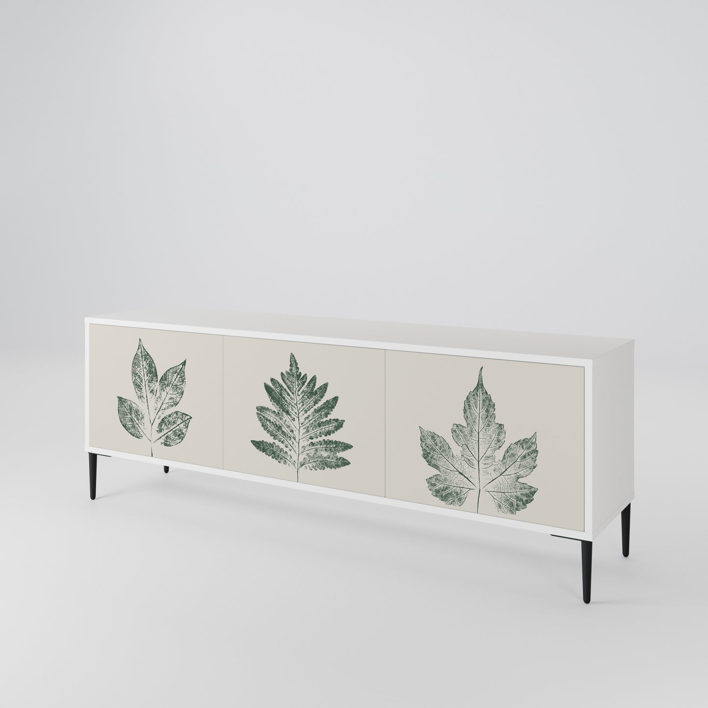 GREEN LEAFY STAMPS Třídveřový TV stolek
