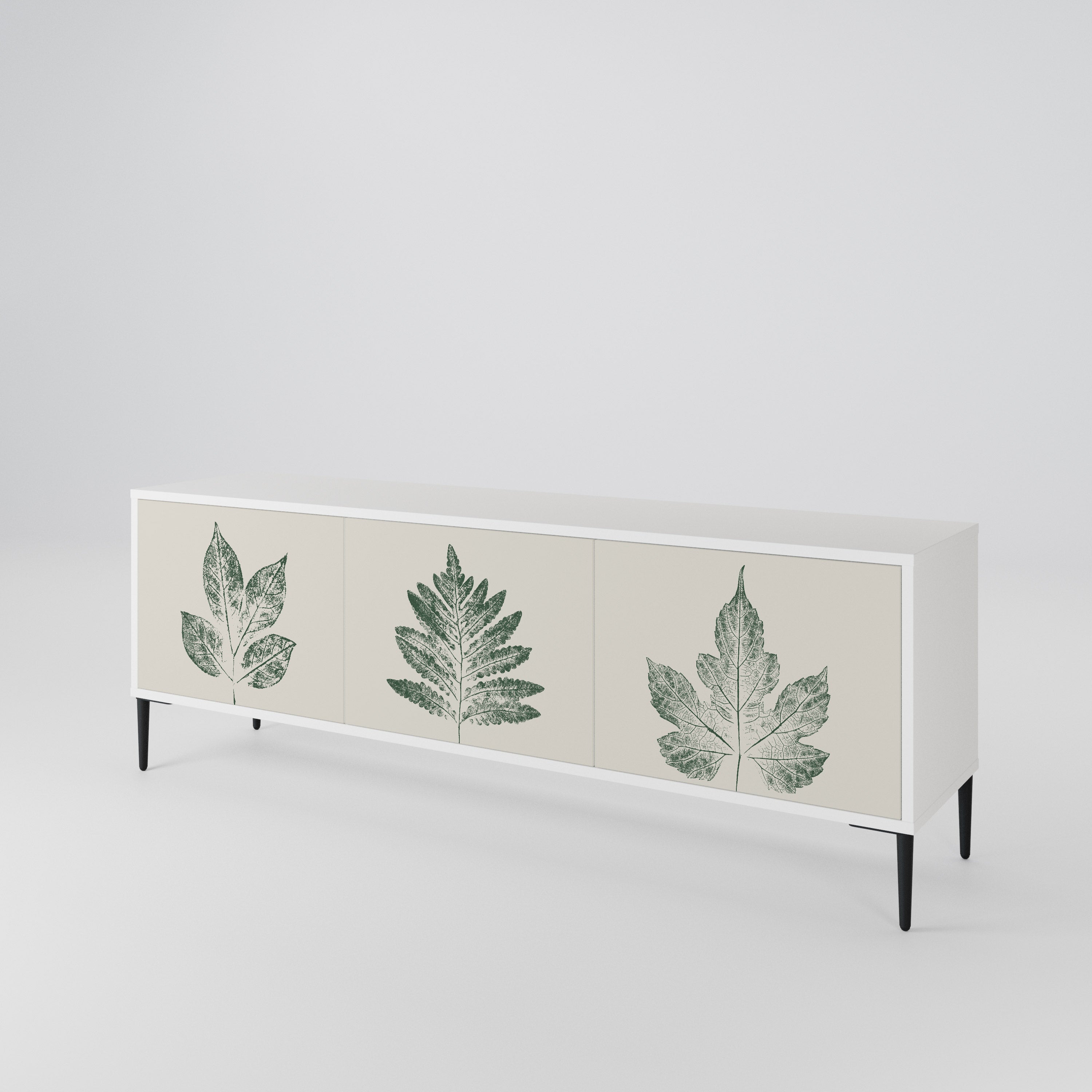 GREEN LEAFY STAMPS Třídveřový TV stolek