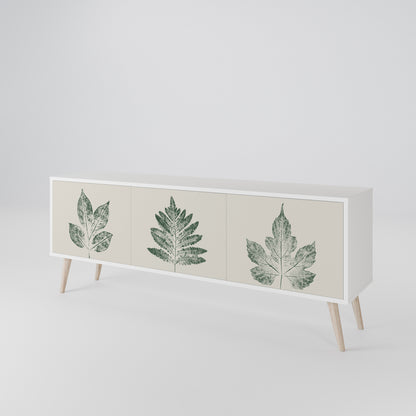 GREEN LEAFY STAMPS Třídveřový TV stolek