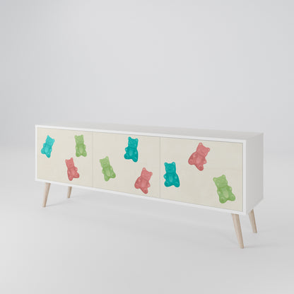 GUMMY BEARS Třídveřový TV stolek