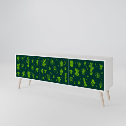 DESERT GREEN Třídveřový TV stolek