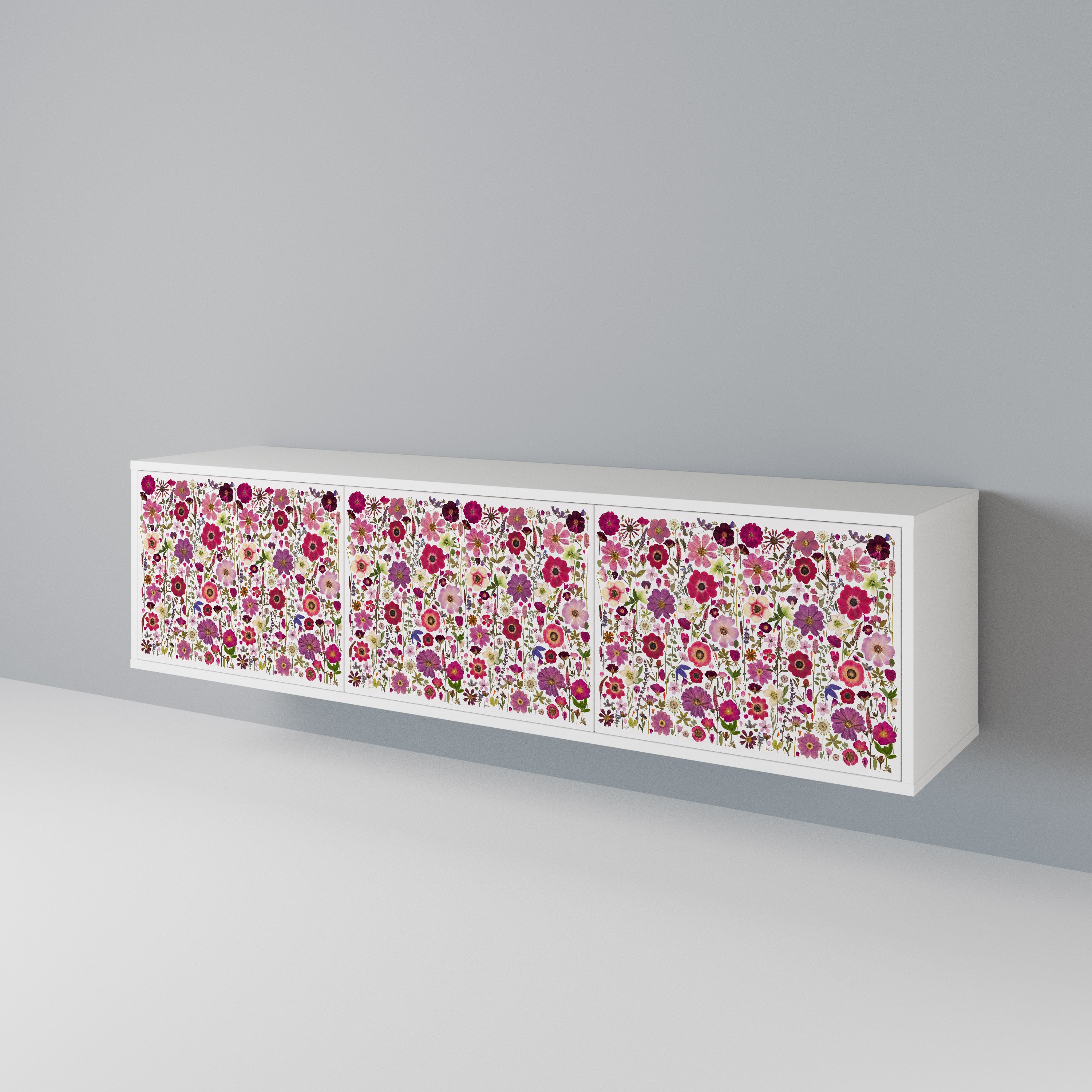 PETAL GARDEN Třídveřový TV stolek