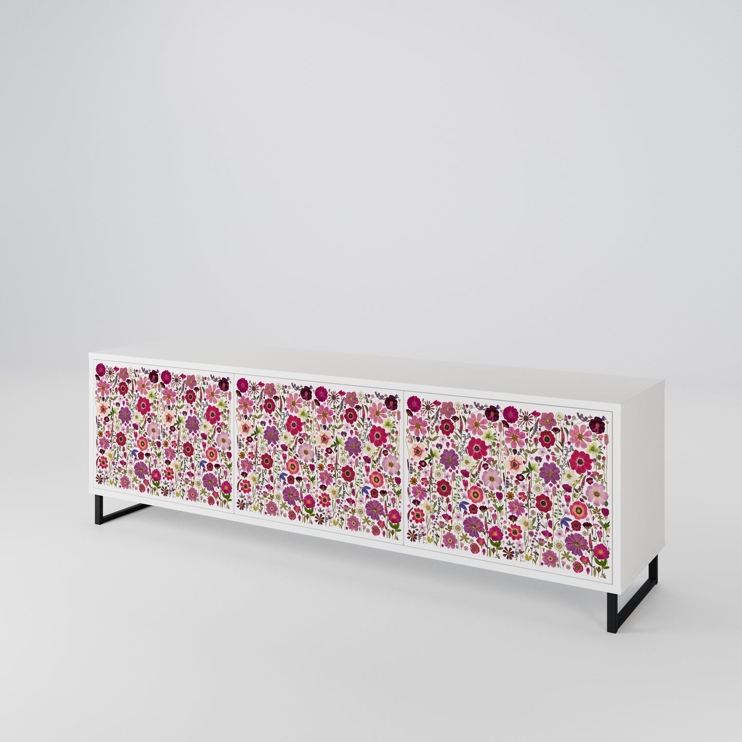 PETAL GARDEN Třídveřový TV stolek