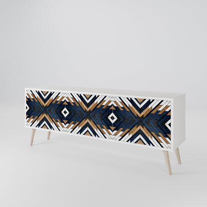 ARTFUL GEOMETRY Třídveřový TV stolek