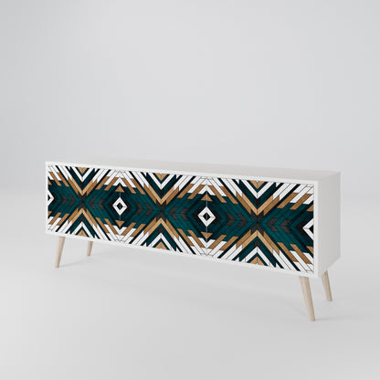 ARTISTIC GEOMETRY Třídveřový TV stolek