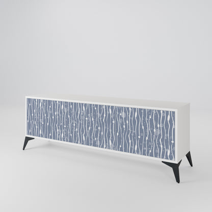 GRAPHITE RAIN Třídveřový TV stolek