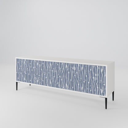 GRAPHITE RAIN Třídveřový TV stolek