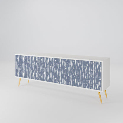 GRAPHITE RAIN Třídveřový TV stolek