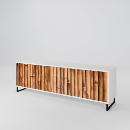 NATURAL WOOD Třídveřový TV stolek