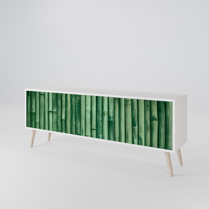 NATURAL GREEN Třídveřový TV stolek