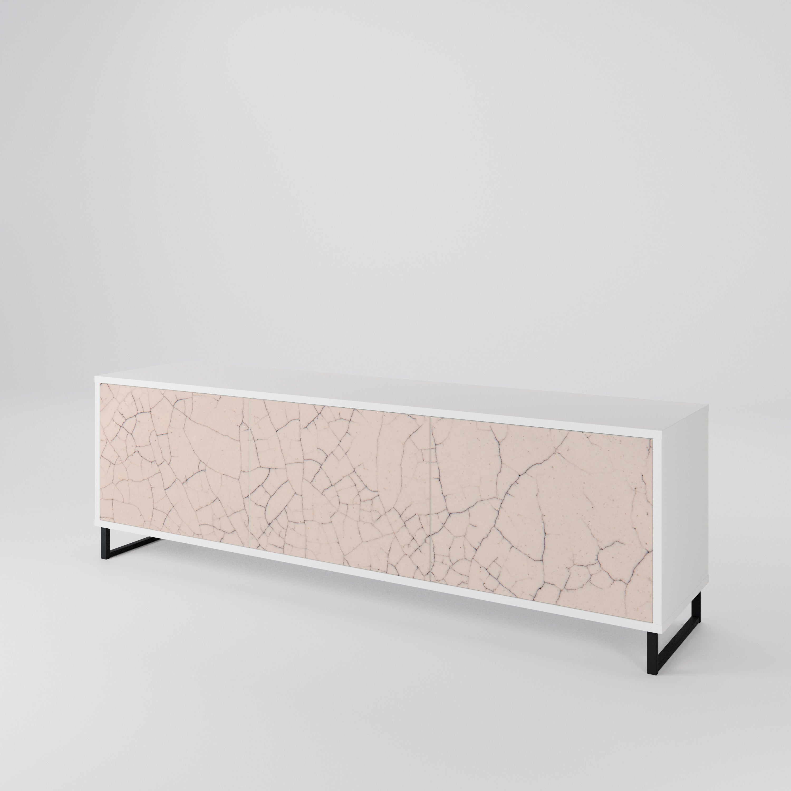CERAMIC TEXTURE Třídveřový TV stolek