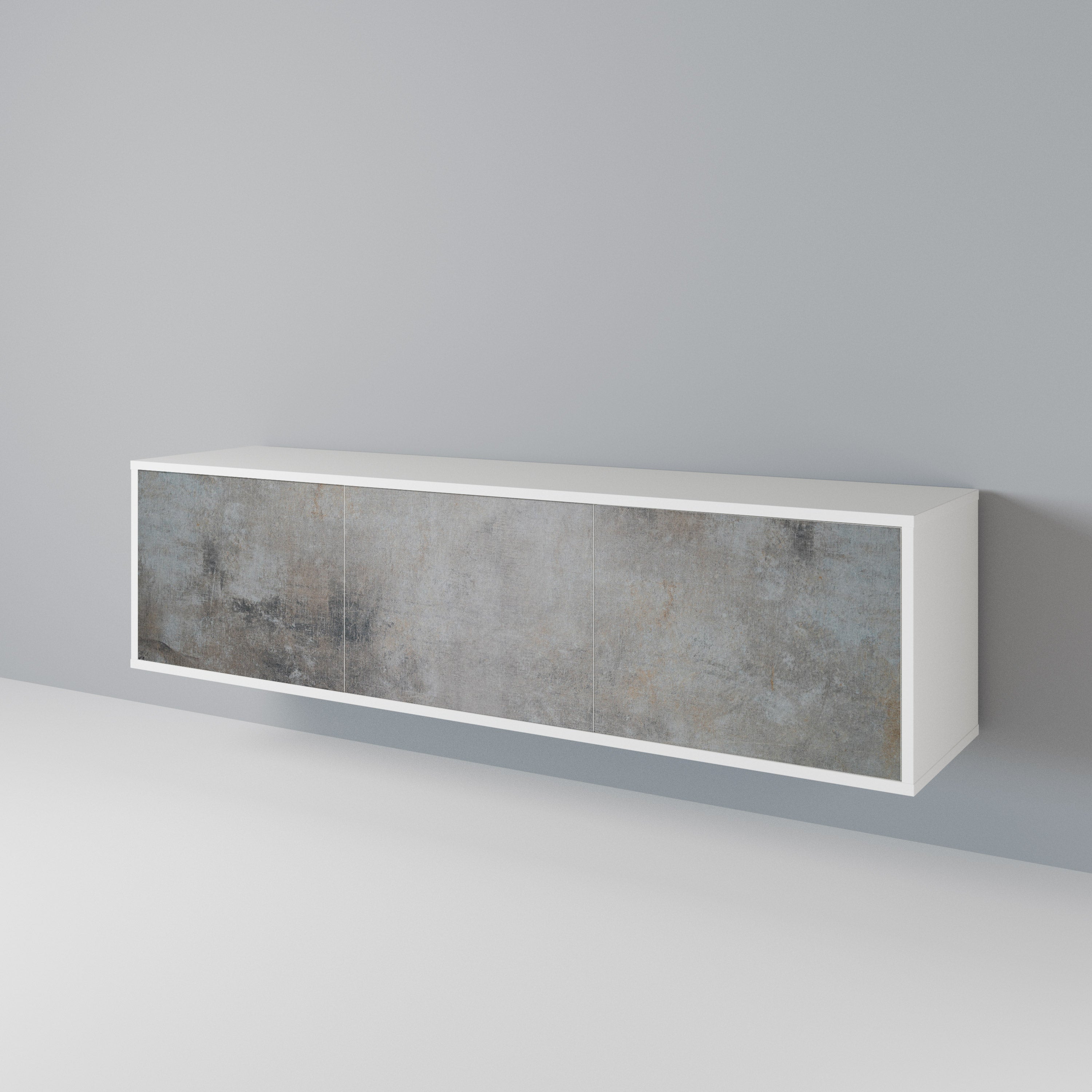 CONCRETE WALL Třídveřový TV stolek