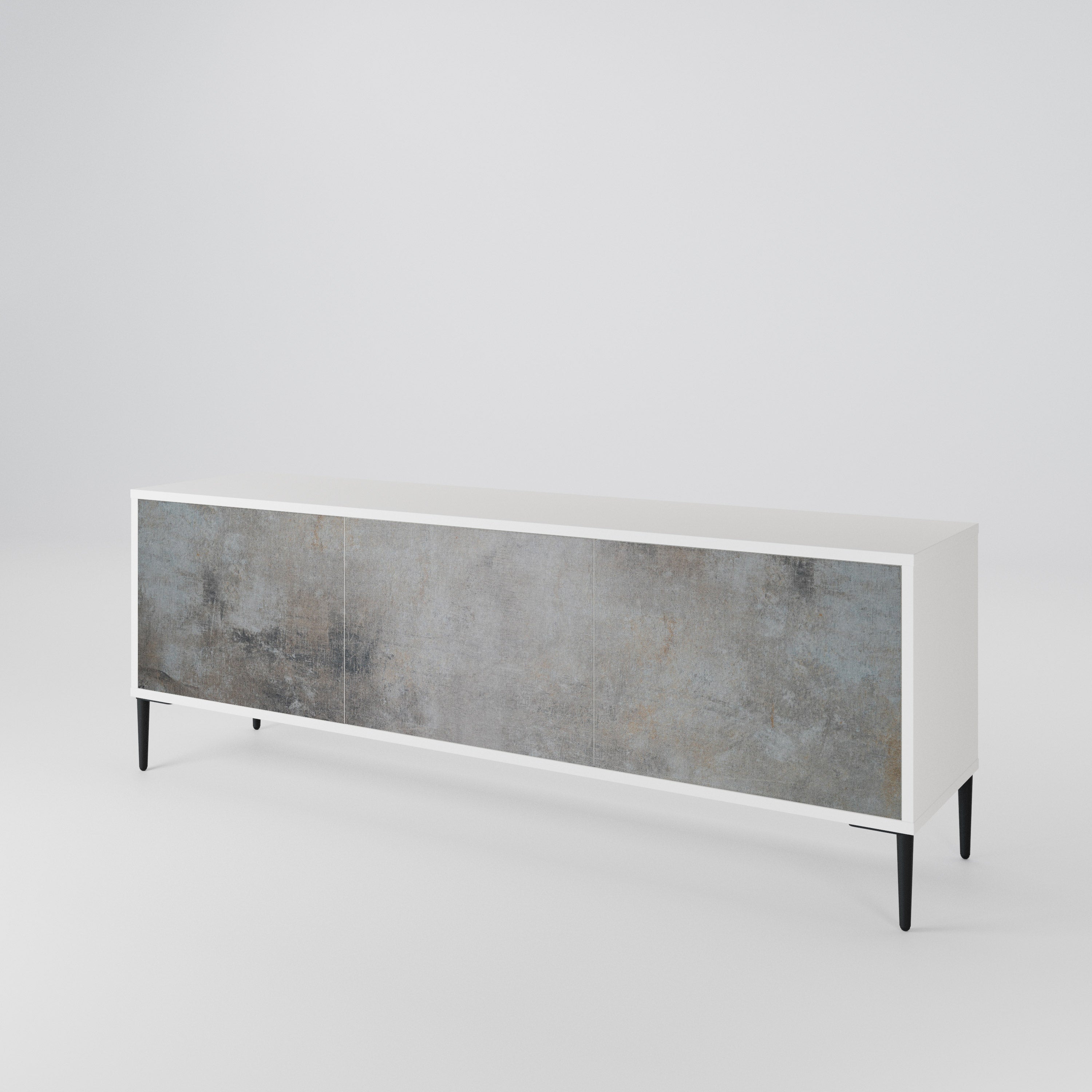CONCRETE WALL Třídveřový TV stolek