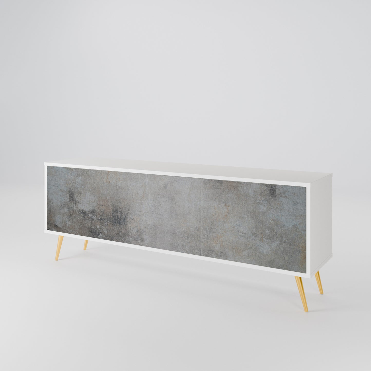 CONCRETE WALL Třídveřový TV stolek