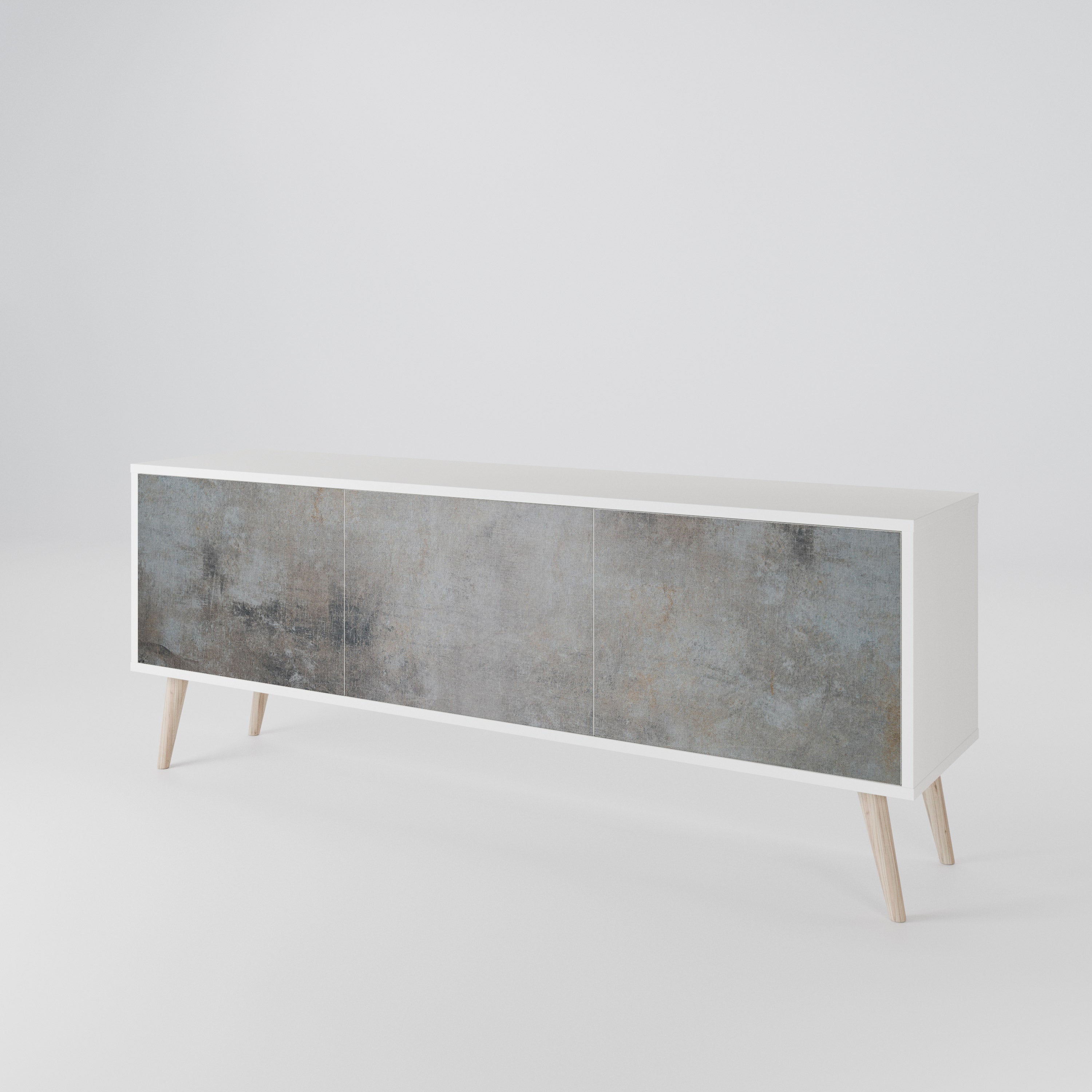 CONCRETE WALL Třídveřový TV stolek