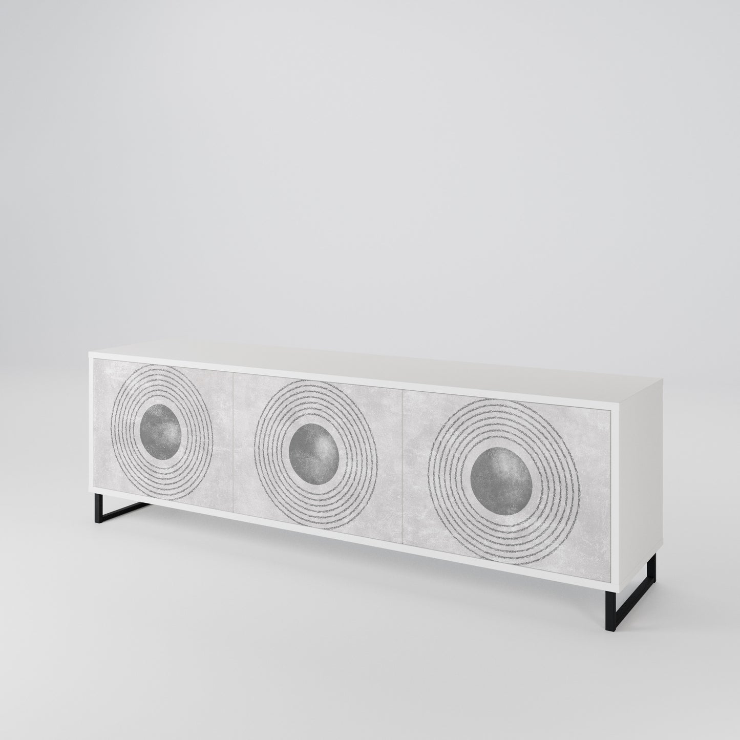 SOLID CIRCLES Třídveřový TV stolek