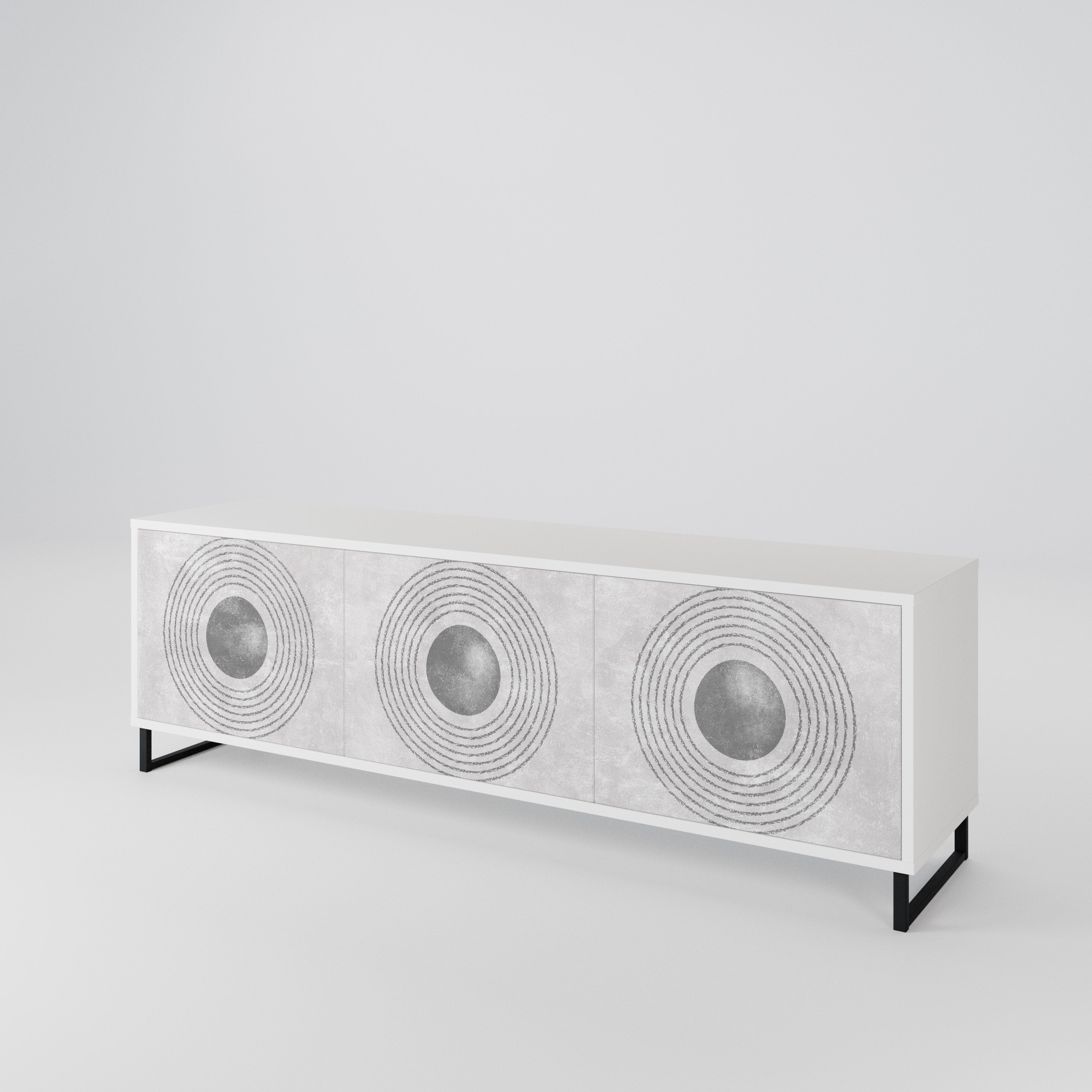 SOLID CIRCLES Třídveřový TV stolek