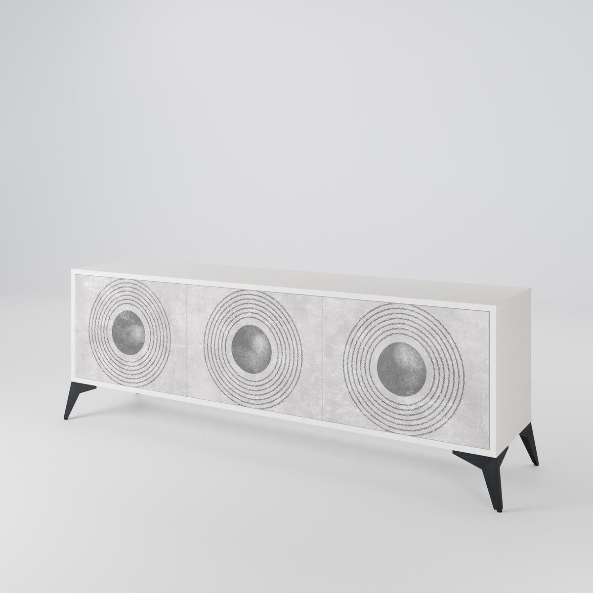 SOLID CIRCLES Třídveřový TV stolek