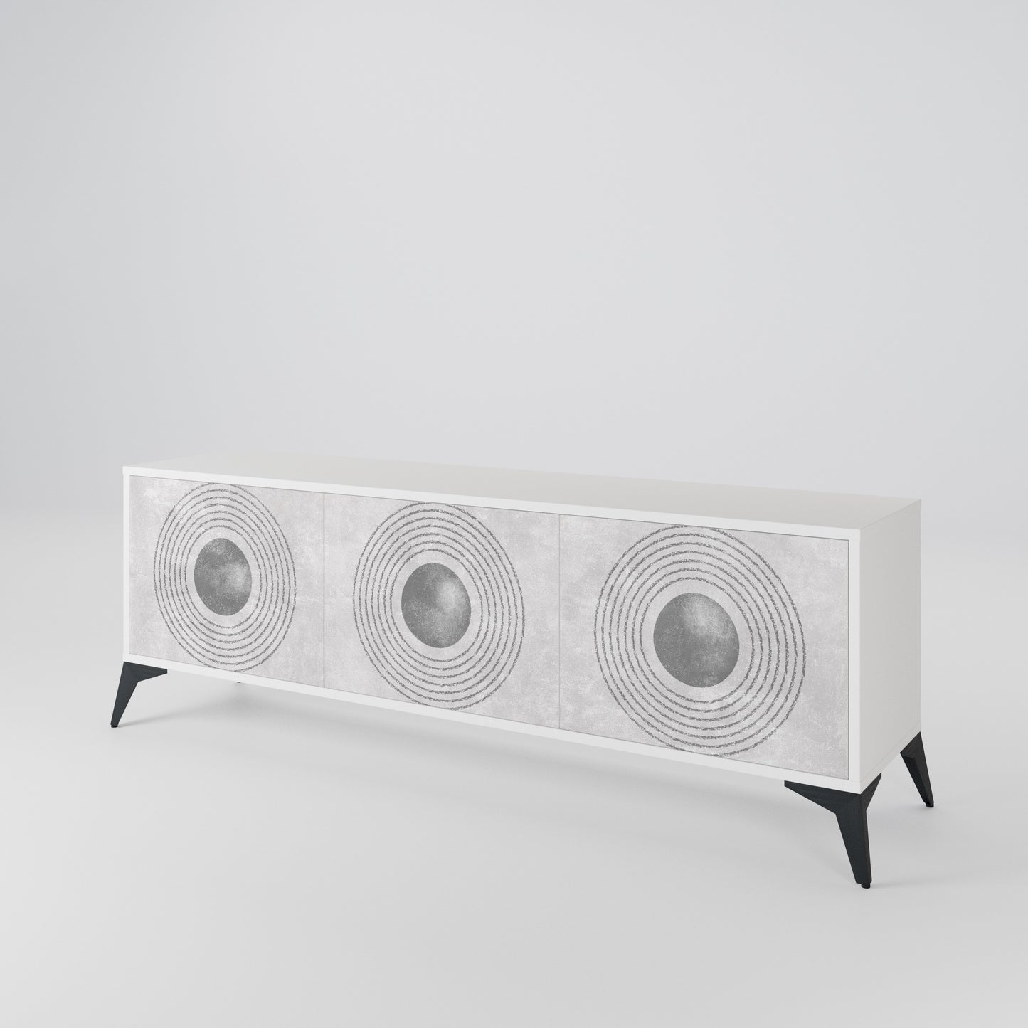 SOLID CIRCLES Třídveřový TV stolek