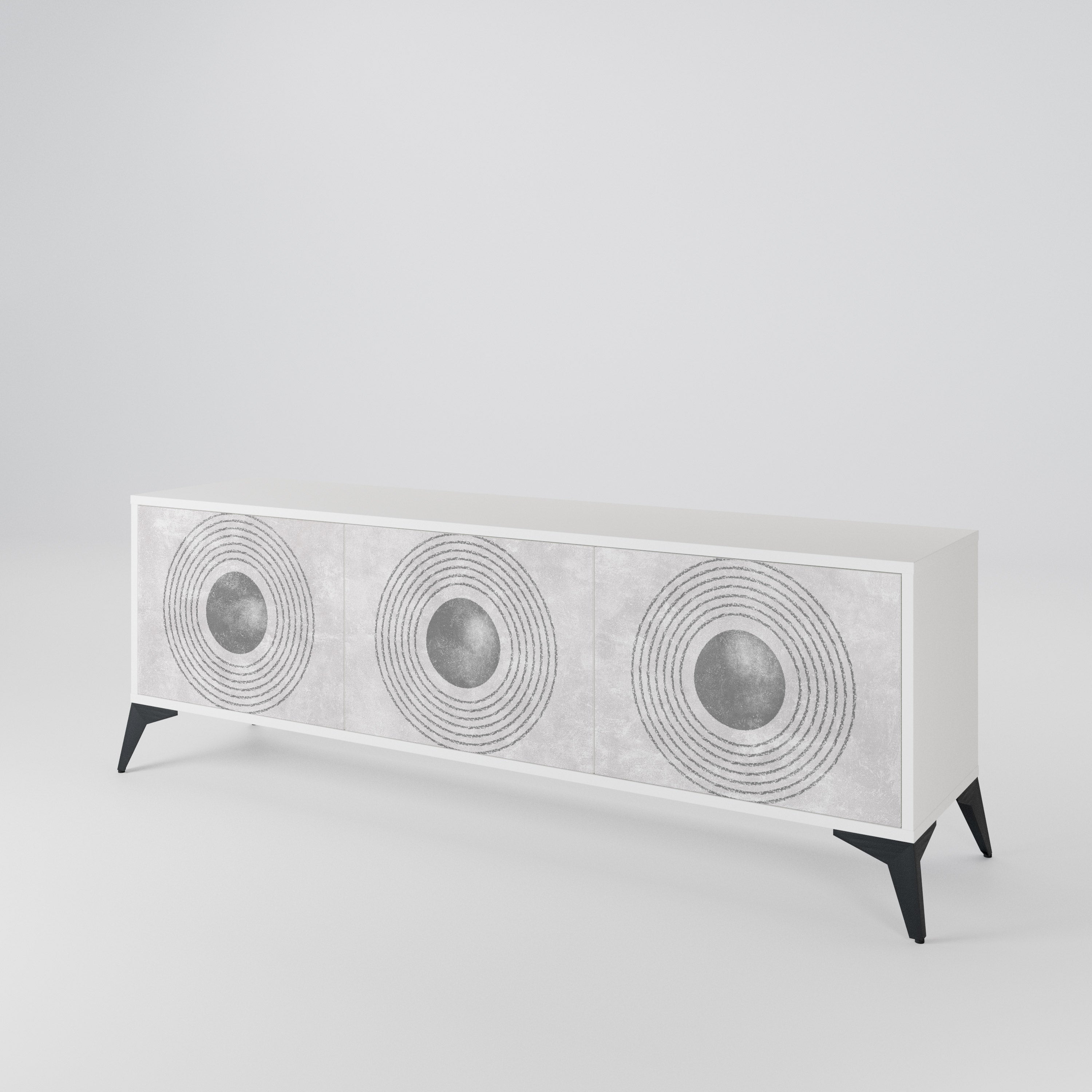 SOLID CIRCLES Třídveřový TV stolek