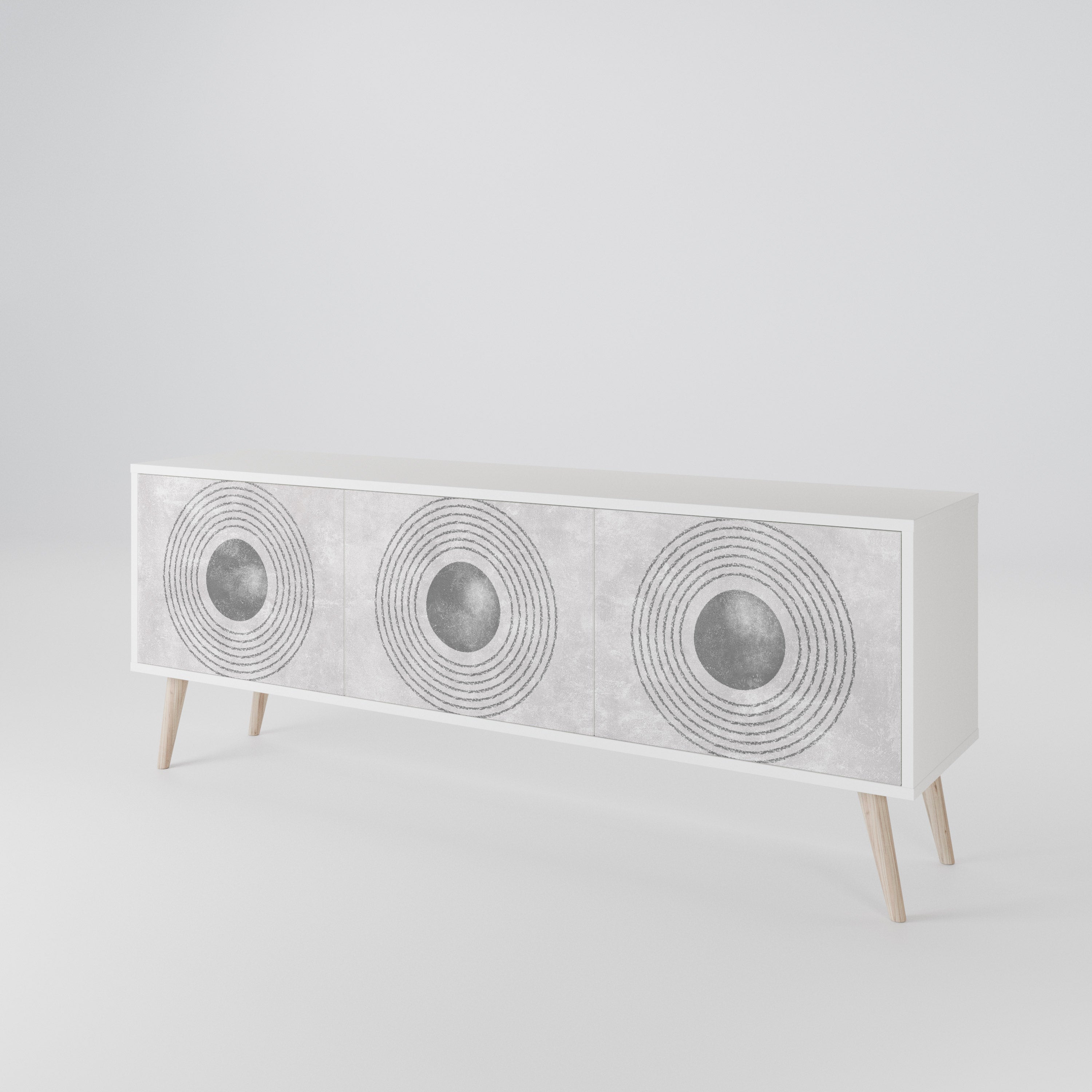 SOLID CIRCLES Třídveřový TV stolek