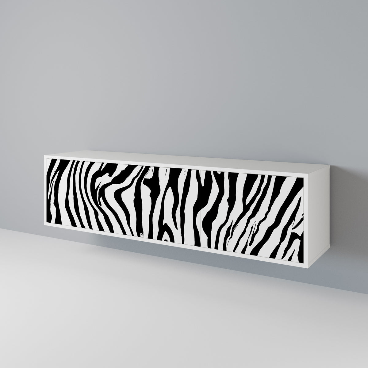 SPLENDID ZEBRA Třídveřový TV stolek