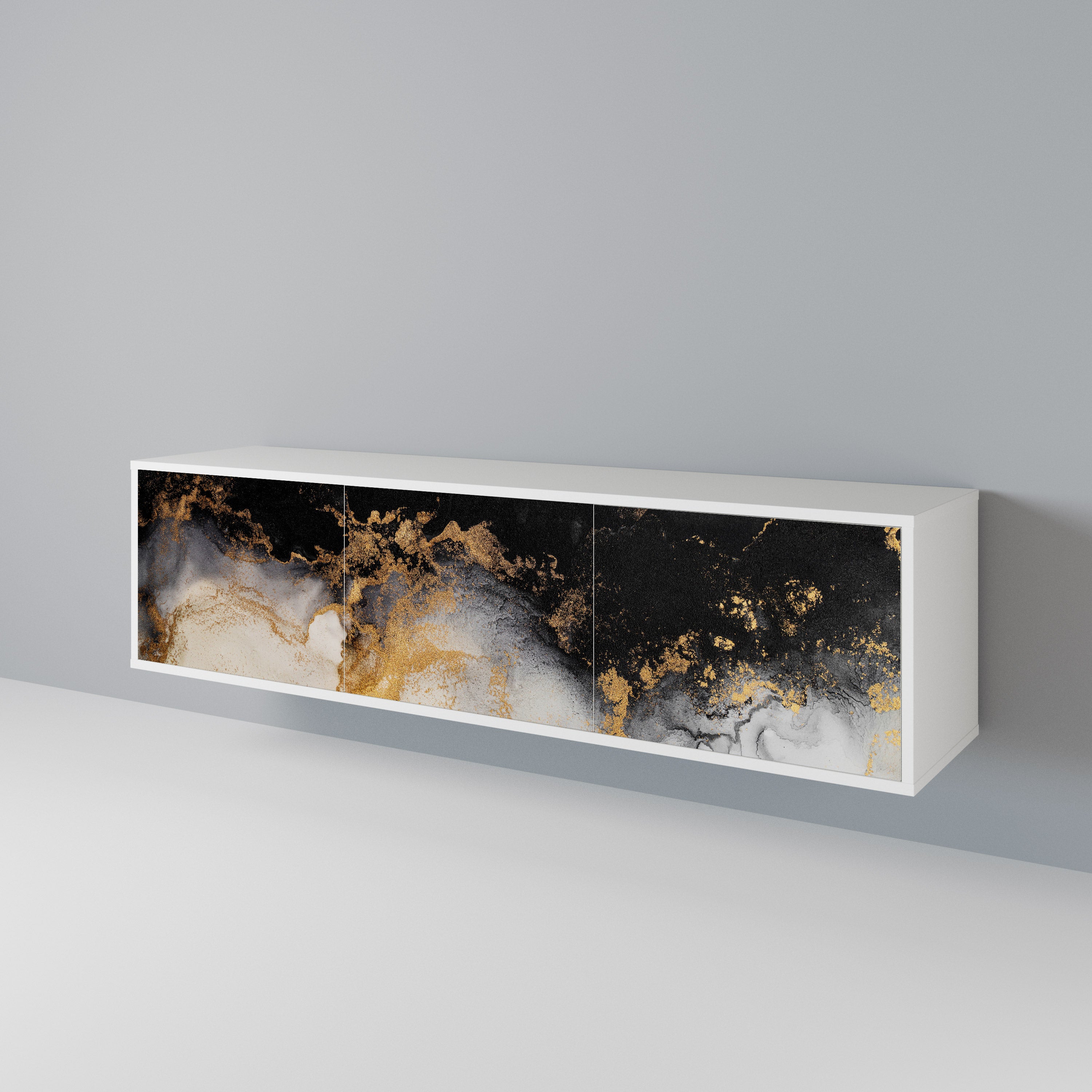 MARBLE OF TOMMORROW Třídveřový TV stolek