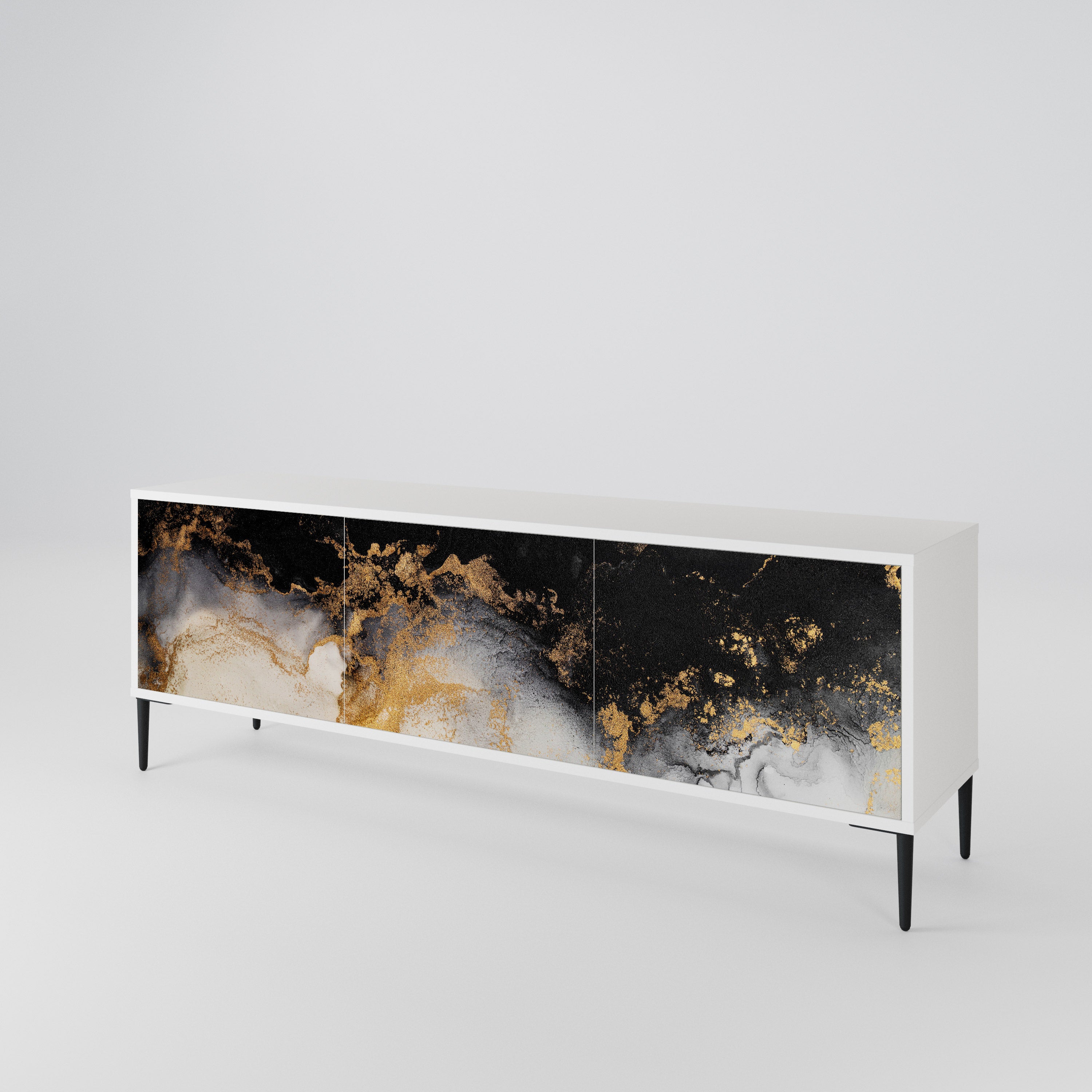 MARBLE OF TOMMORROW Třídveřový TV stolek