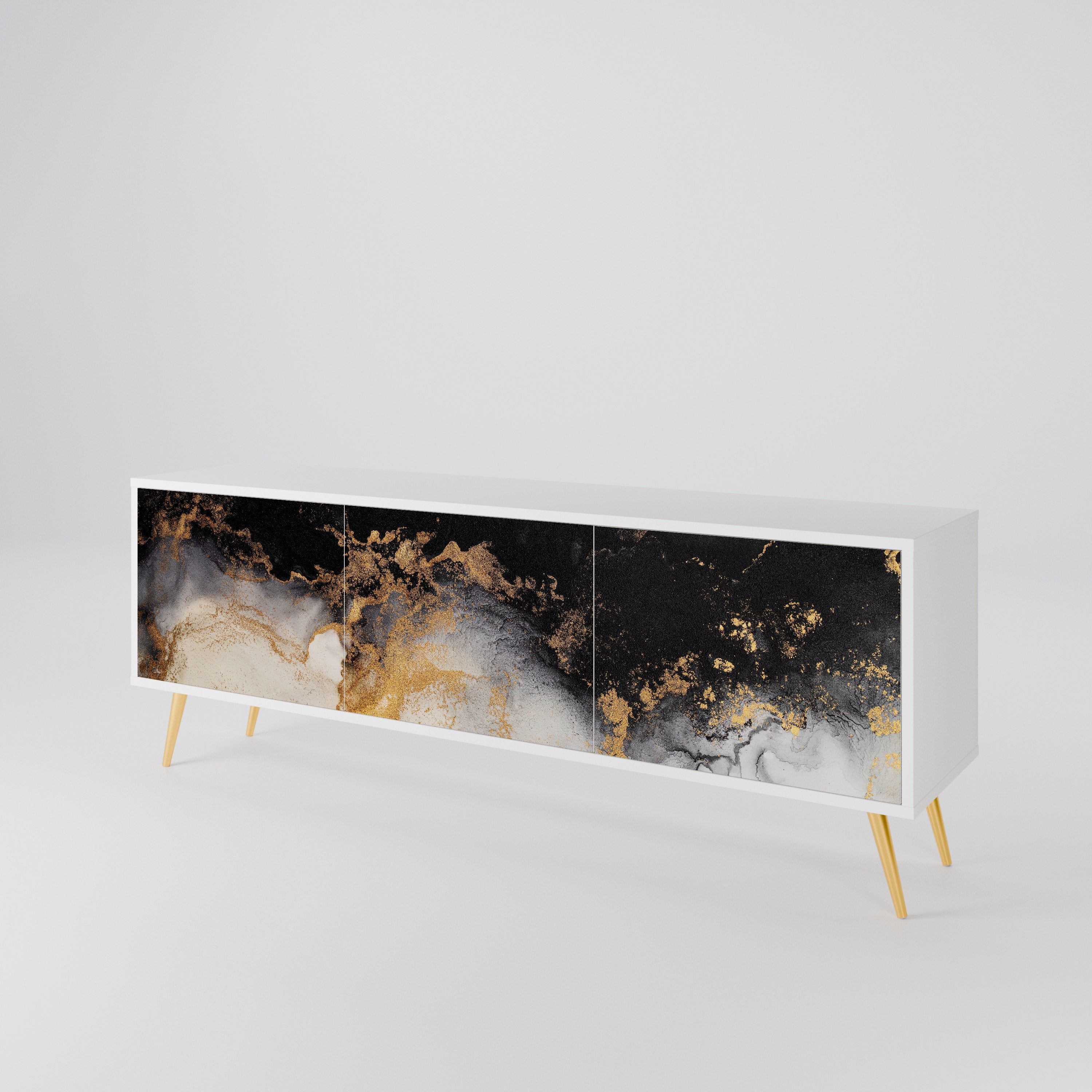 MARBLE OF TOMMORROW Třídveřový TV stolek