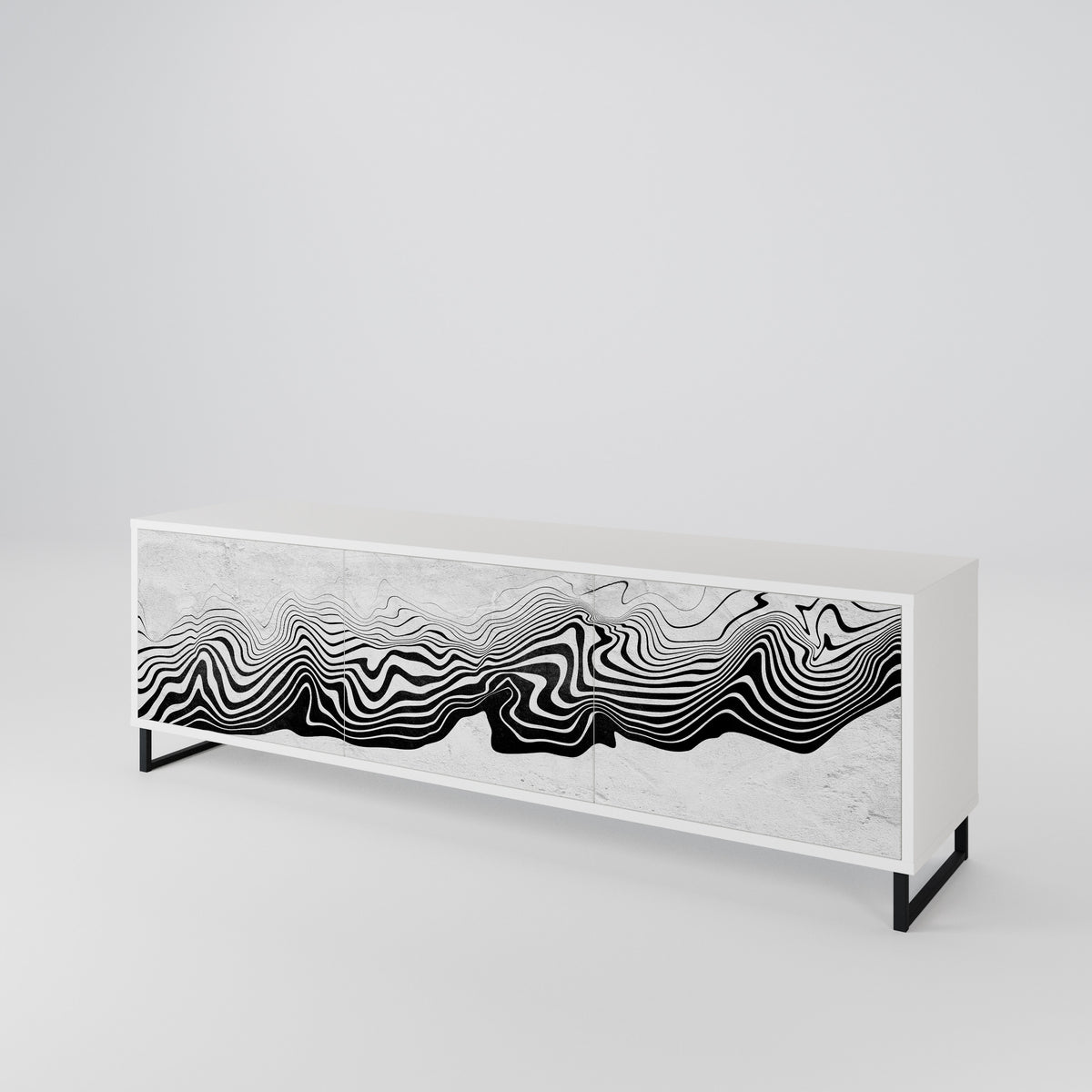 MONOCHROME MIRAGE Třídveřový TV stolek