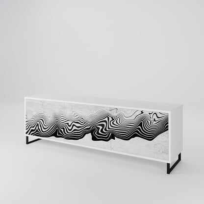 MONOCHROME MIRAGE Třídveřový TV stolek