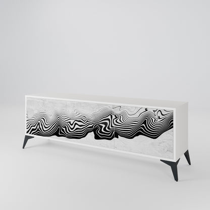 MONOCHROME MIRAGE Třídveřový TV stolek
