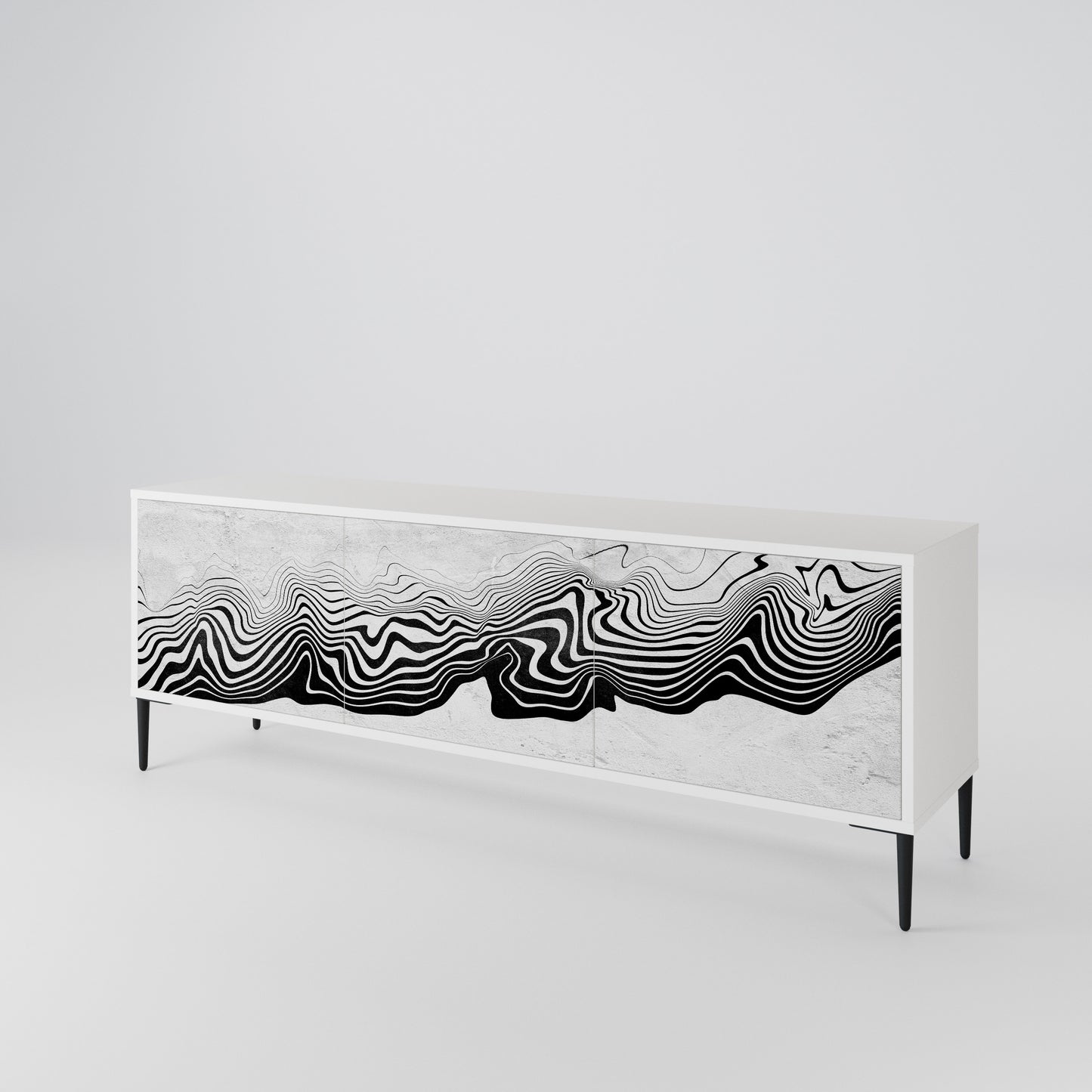 MONOCHROME MIRAGE Třídveřový TV stolek