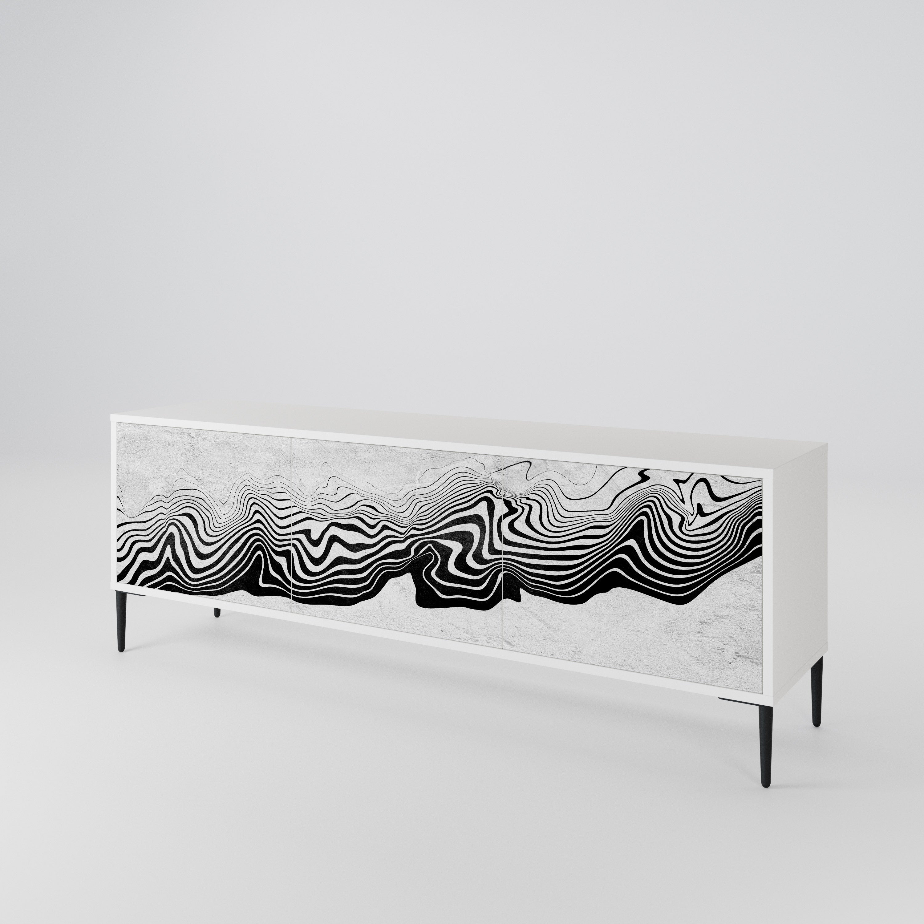 MONOCHROME MIRAGE Třídveřový TV stolek