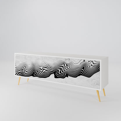 MONOCHROME MIRAGE Třídveřový TV stolek