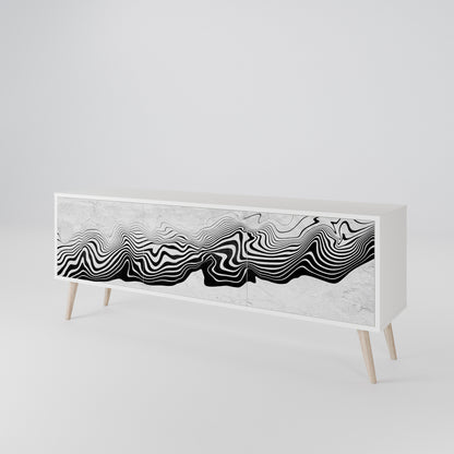 MONOCHROME MIRAGE Třídveřový TV stolek