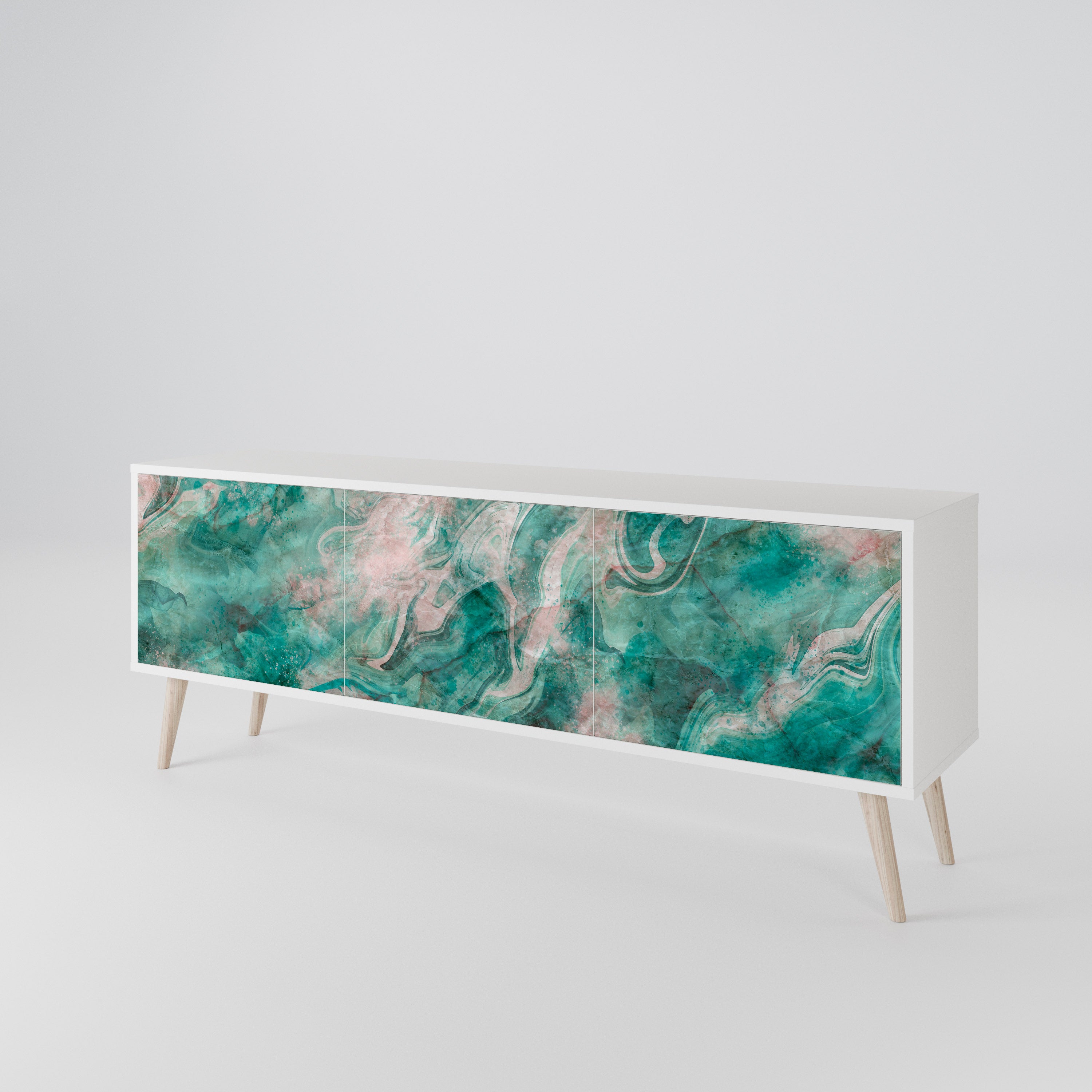 ABSTRACT ALCHEMY Třídveřový TV stolek