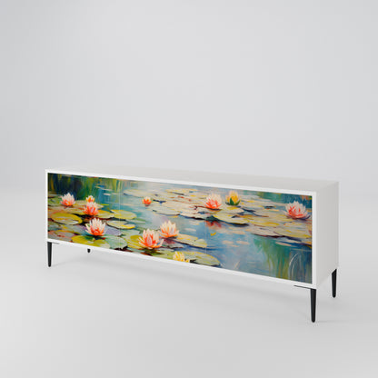 BLOOMING WATERS Třídveřový TV stolek