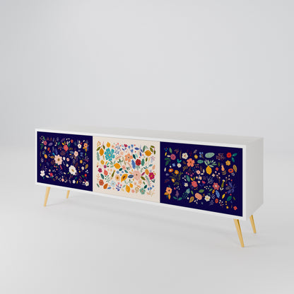 FLORAL COMBINATION Třídveřový TV stolek