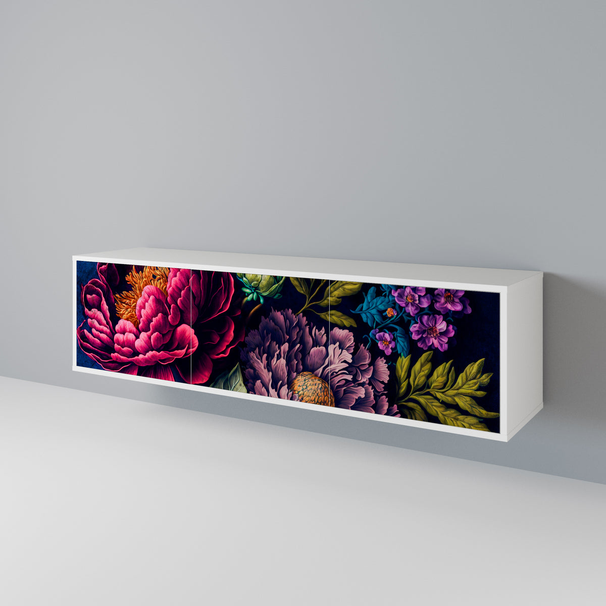 BLOOMING ELEGANCE Třídveřový TV stolek
