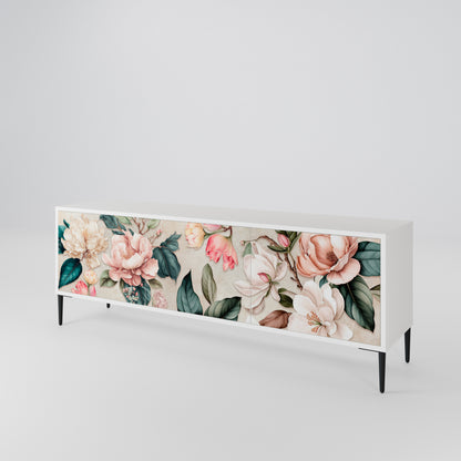 FLORAL GRACE Třídveřový TV stolek